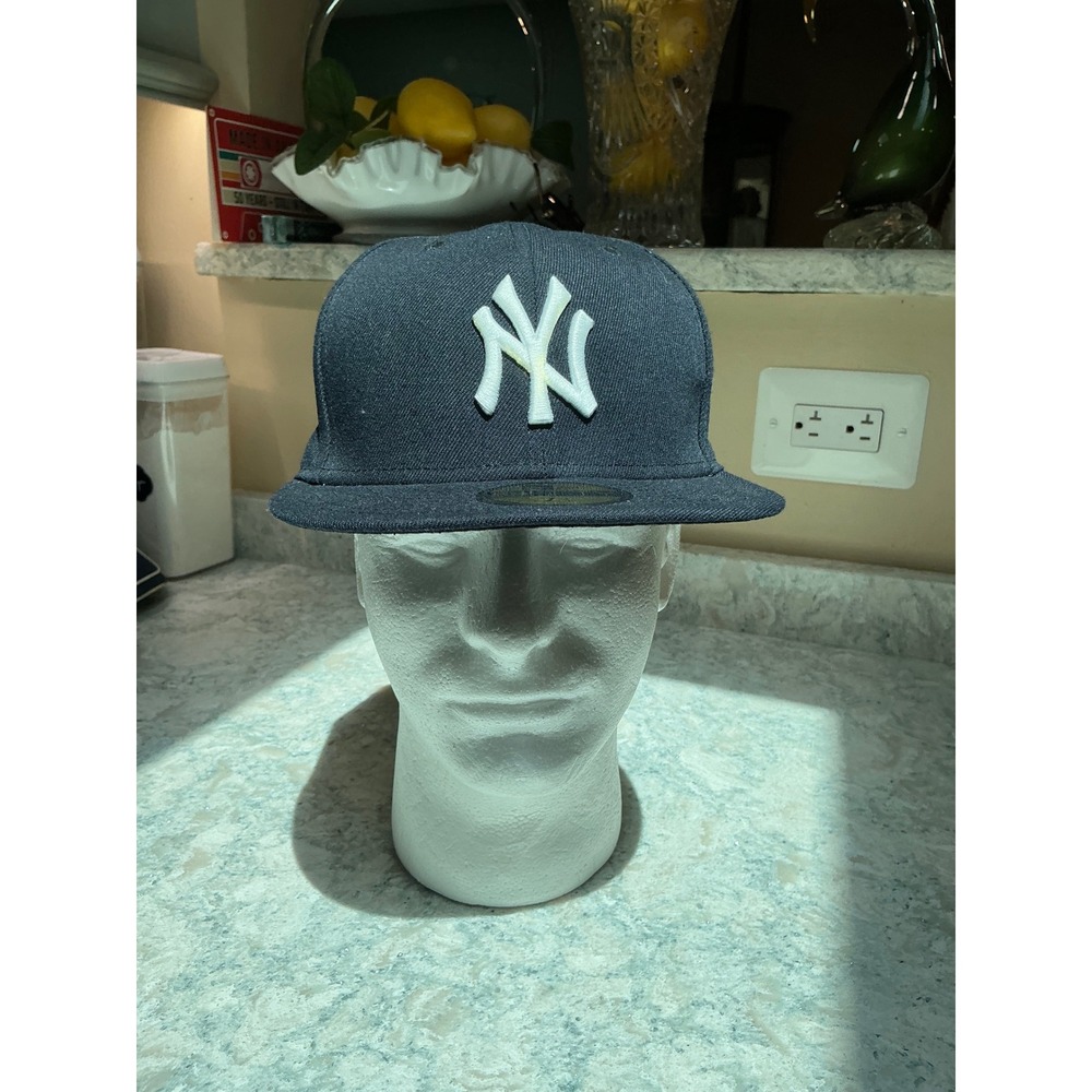 New Era Hat 59FIFTY 7 1/4 Navy New York Yankees Custom David Embroidery MLB‎ Cap